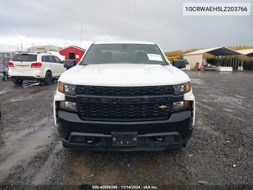 2020 Chevrolet Silverado 1500 2Wd Standard Bed Wt VIN: 1GCRWAEH5LZ203766 Lot: 40859398