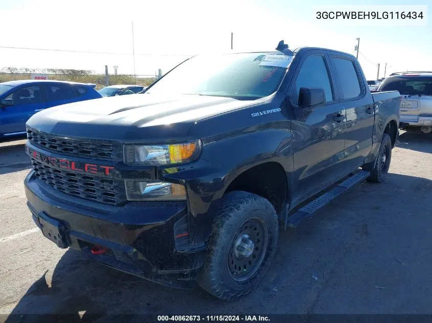 2020 Chevrolet Silverado 1500 2Wd Short Bed Custom VIN: 3GCPWBEH9LG116434 Lot: 40862673