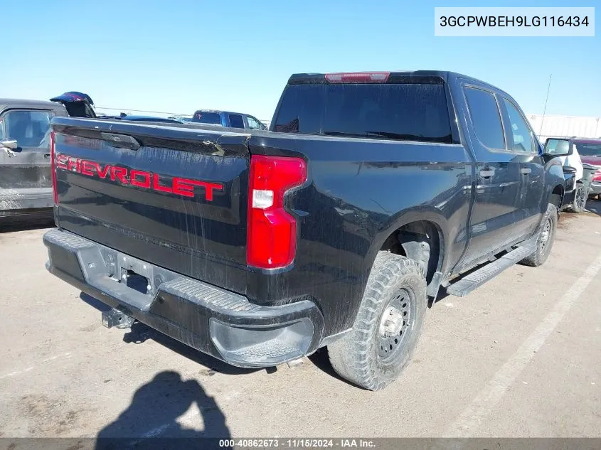 2020 Chevrolet Silverado 1500 2Wd Short Bed Custom VIN: 3GCPWBEH9LG116434 Lot: 40862673