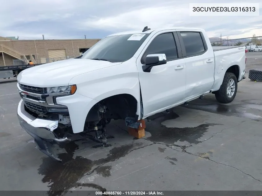 2020 Chevrolet Silverado 1500 4Wd Short Bed Lt VIN: 3GCUYDED3LG316313 Lot: 40885760