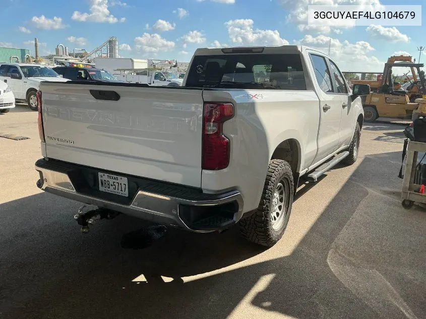 2020 Chevrolet Silverado K1500 VIN: 3GCUYAEF4LG104679 Lot: 40887160