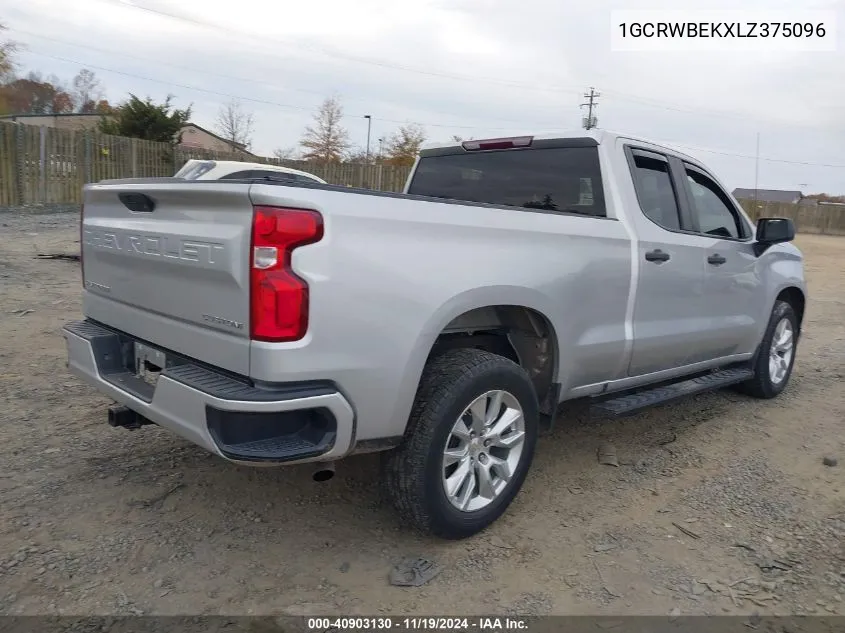 2020 Chevrolet Silverado 1500 2Wd Standard Bed Custom VIN: 1GCRWBEKXLZ375096 Lot: 40903130