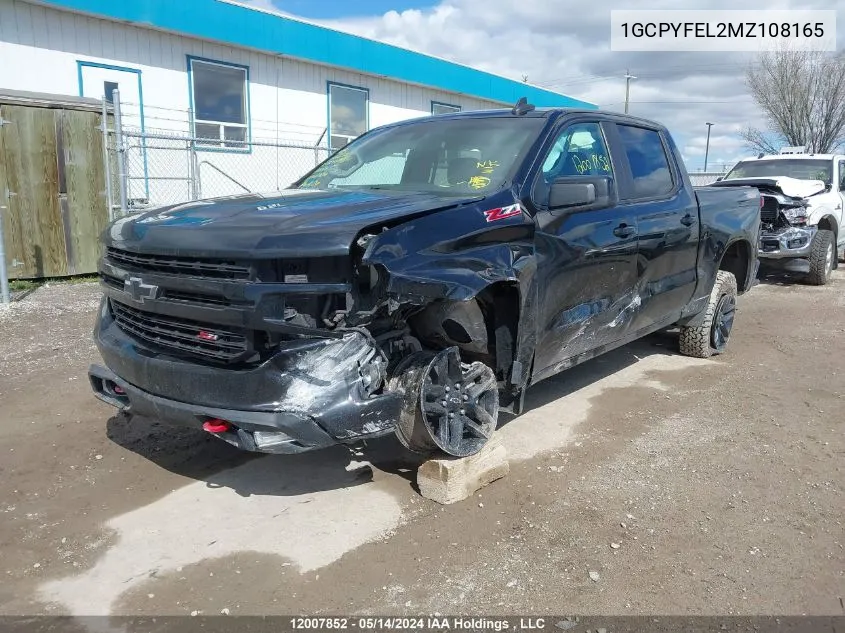 2021 Chevrolet Silverado 1500 VIN: 1GCPYFEL2MZ108165 Lot: 12007852