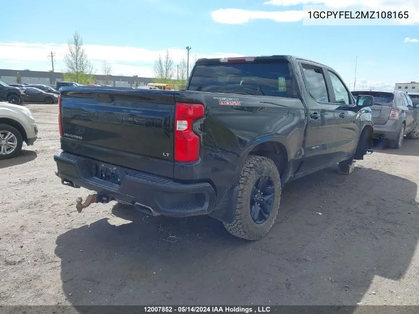 2021 Chevrolet Silverado 1500 VIN: 1GCPYFEL2MZ108165 Lot: 12007852