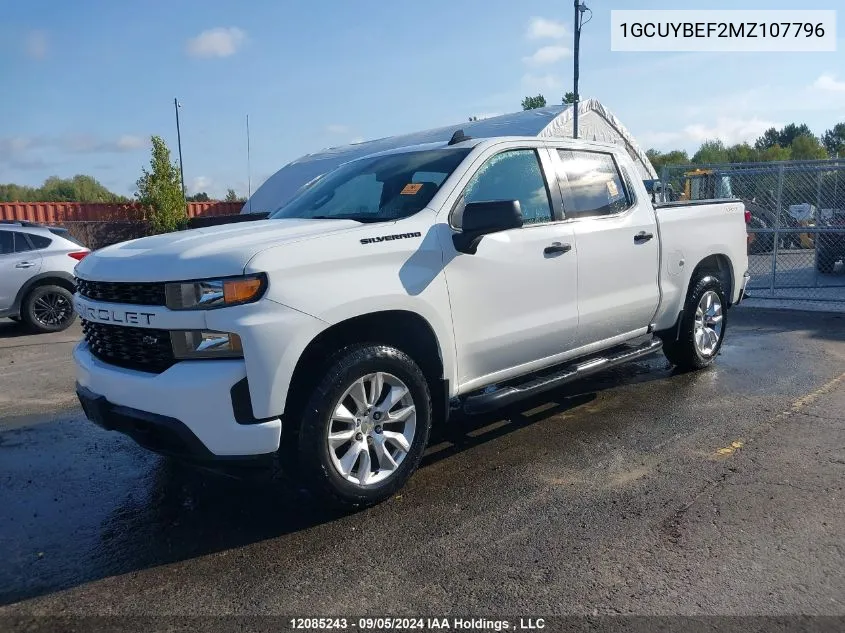 2021 Chevrolet Silverado 1500 VIN: 1GCUYBEF2MZ107796 Lot: 12085243