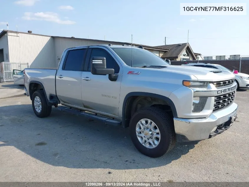 2021 Chevrolet Silverado 2500Hd VIN: 1GC4YNE77MF316625 Lot: 12098286