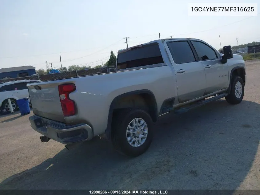 2021 Chevrolet Silverado 2500Hd VIN: 1GC4YNE77MF316625 Lot: 12098286