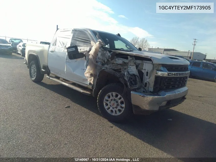 2021 Chevrolet Silverado 3500Hd VIN: 1GC4YTEY2MF173905 Lot: 12140067