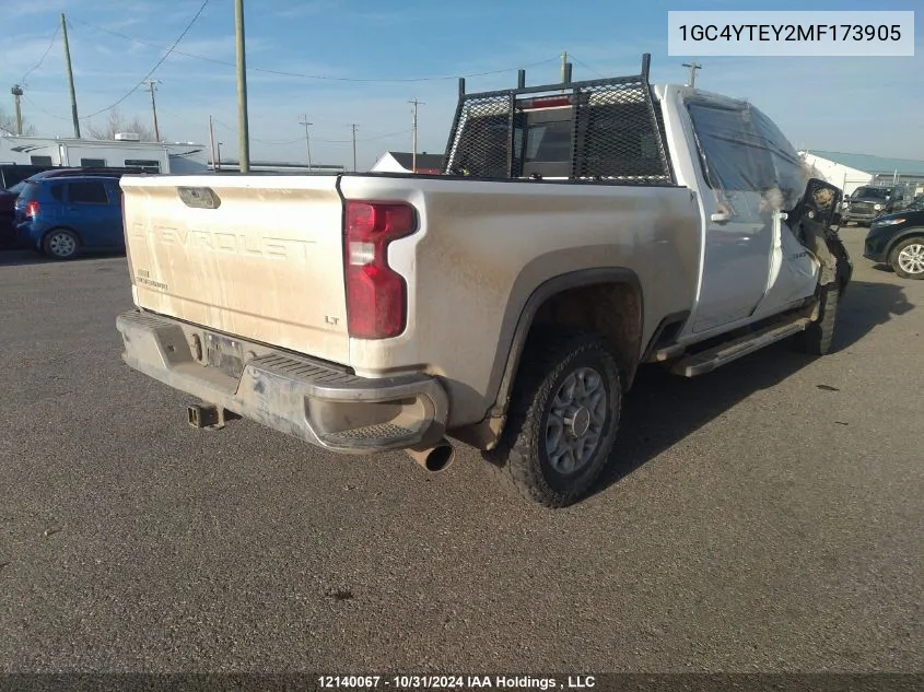 2021 Chevrolet Silverado 3500Hd VIN: 1GC4YTEY2MF173905 Lot: 12140067