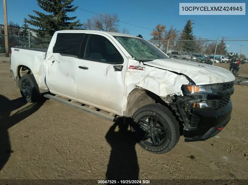 2021 Chevrolet Silverado K1500 Trail Boss Custom VIN: 1GCPYCELXMZ424945 Lot: 30047525