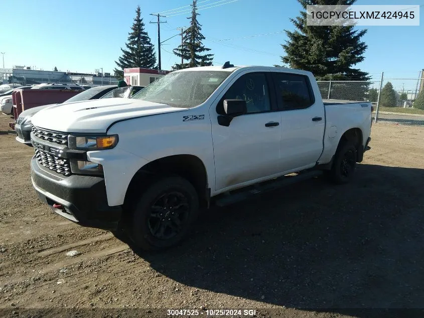 2021 Chevrolet Silverado K1500 Trail Boss Custom VIN: 1GCPYCELXMZ424945 Lot: 30047525