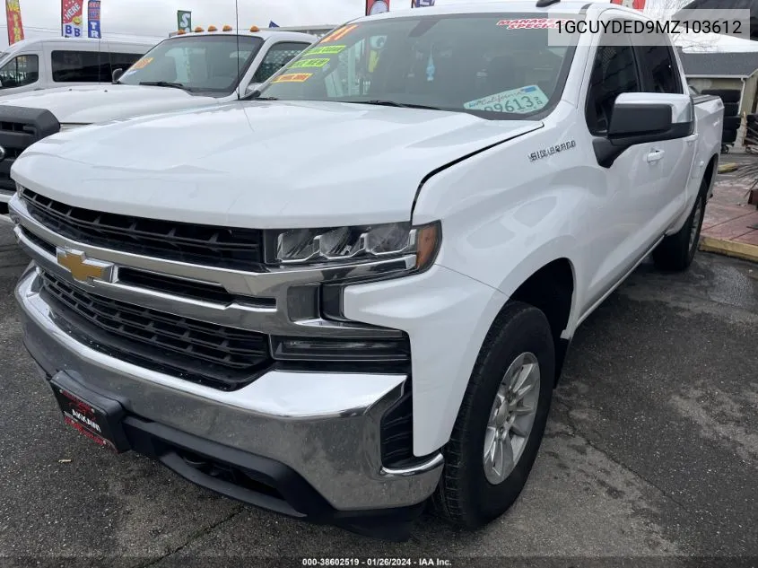 2021 Chevrolet Silverado 1500 4Wd Short Bed Lt VIN: 1GCUYDED9MZ103612 Lot: 38602519