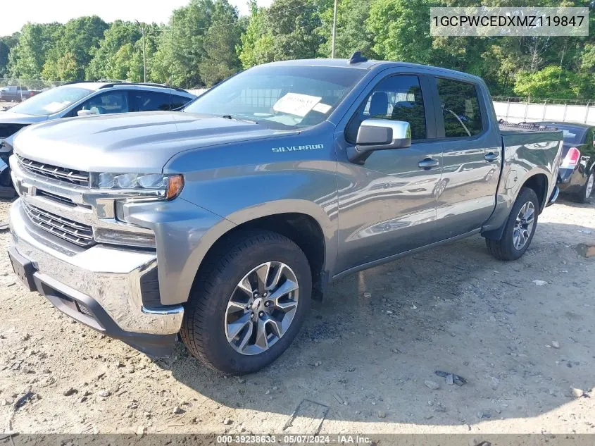 2021 Chevrolet Silverado 1500 2Wd Short Bed Lt VIN: 1GCPWCEDXMZ119847 Lot: 39238633