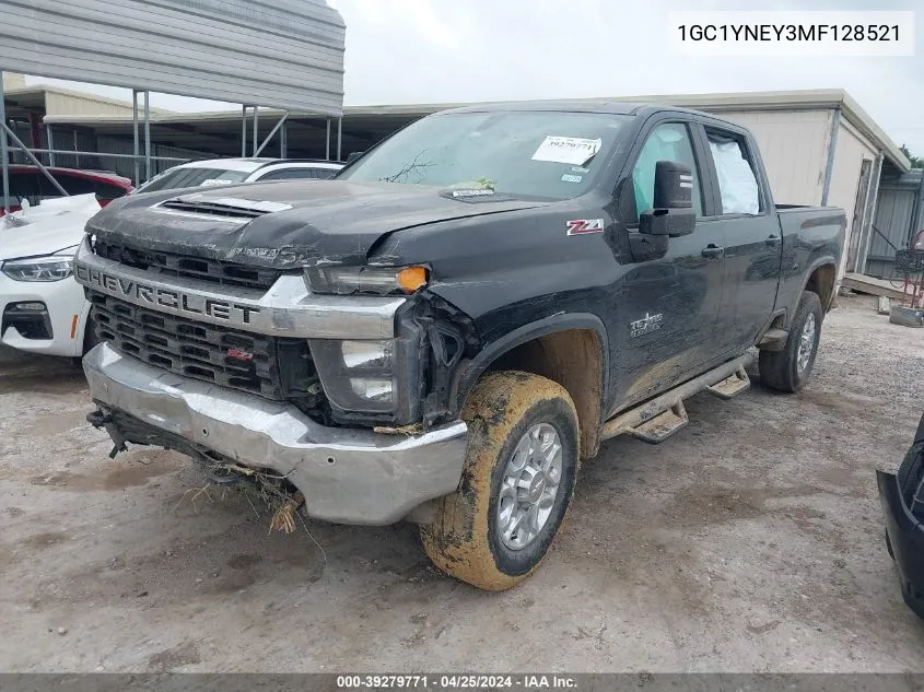 2021 Chevrolet Silverado 2500Hd 4Wd Standard Bed Lt VIN: 1GC1YNEY3MF128521 Lot: 39279771