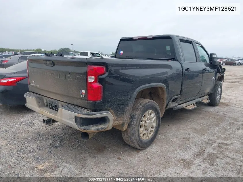 2021 Chevrolet Silverado 2500Hd 4Wd Standard Bed Lt VIN: 1GC1YNEY3MF128521 Lot: 39279771