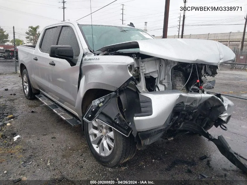 2021 Chevrolet Silverado 1500 2Wd Short Bed Custom VIN: 3GCPWBEK9MG338971 Lot: 39288820