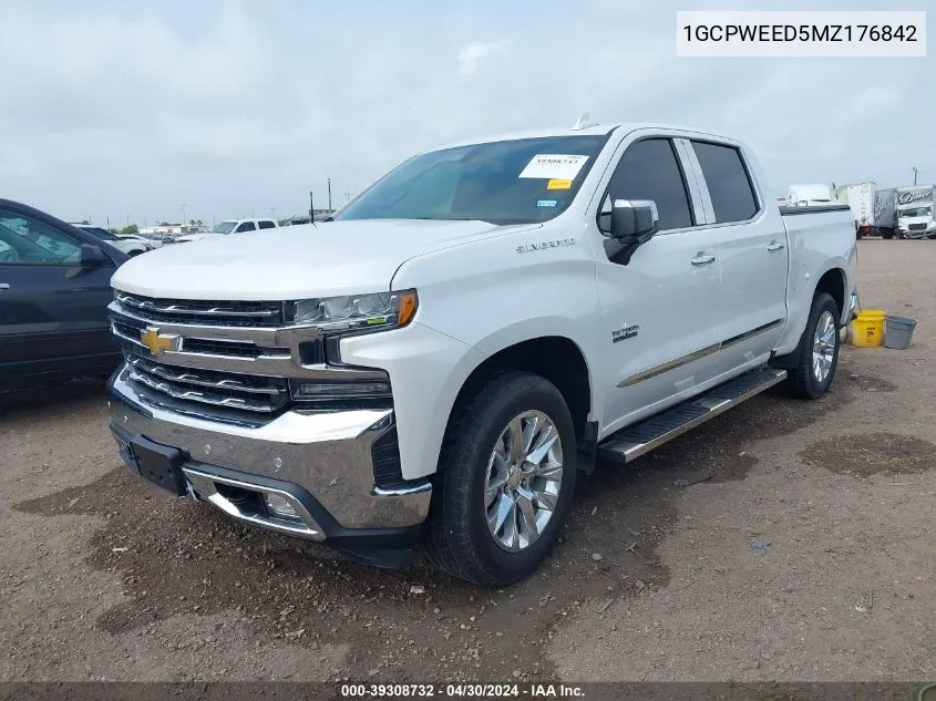 2021 Chevrolet Silverado 1500 VIN: 1GCPWEED5MZ176842 Lot: 39308732