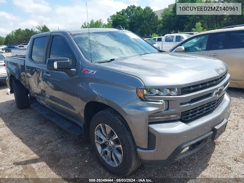 2021 Chevrolet Silverado 1500 4Wd Short Bed Rst/4Wd Standard Bed Rst VIN: 1GCUYEED2MZ140961 Lot: 39349444