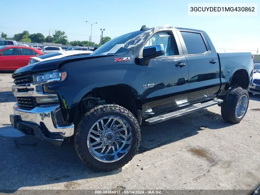 2021 Chevrolet Silverado 1500 VIN: 3GCUYDED1MG430862 Lot: 39384017