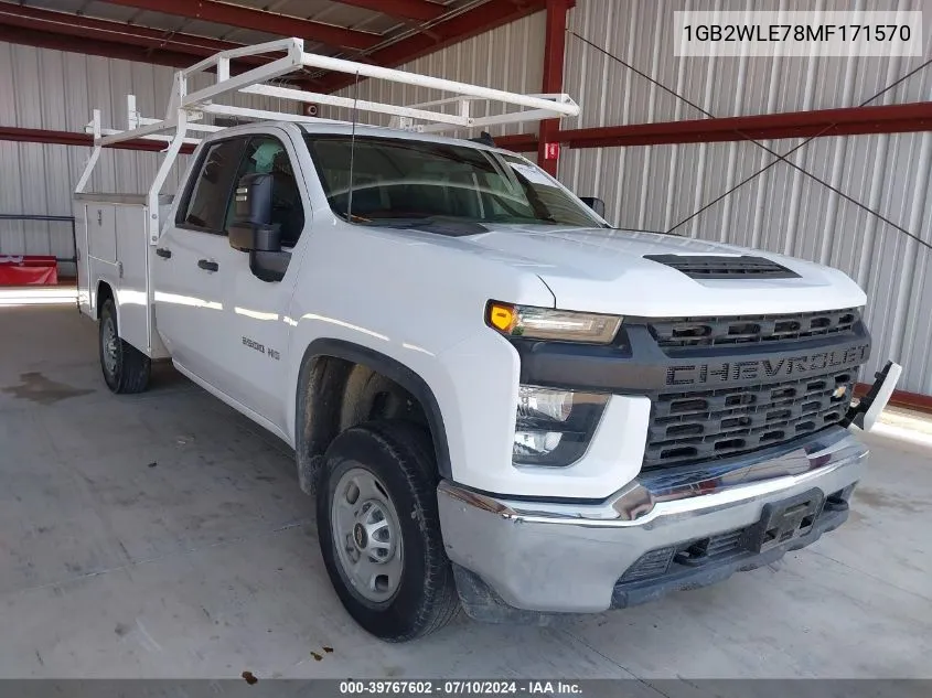 2021 Chevrolet Silverado 2500Hd VIN: 1GB2WLE78MF171570 Lot: 39767602