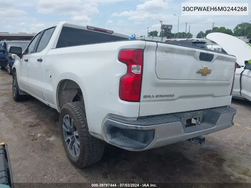 2021 Chevrolet Silverado 1500 2Wd Standard Bed Wt VIN: 3GCPWAEH6MG244268 Lot: 39797444