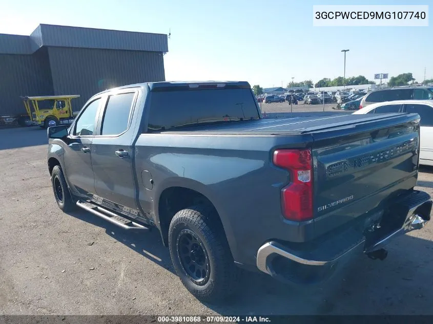 3GCPWCED9MG107740 2021 Chevrolet Silverado 1500 2Wd Short Bed Lt