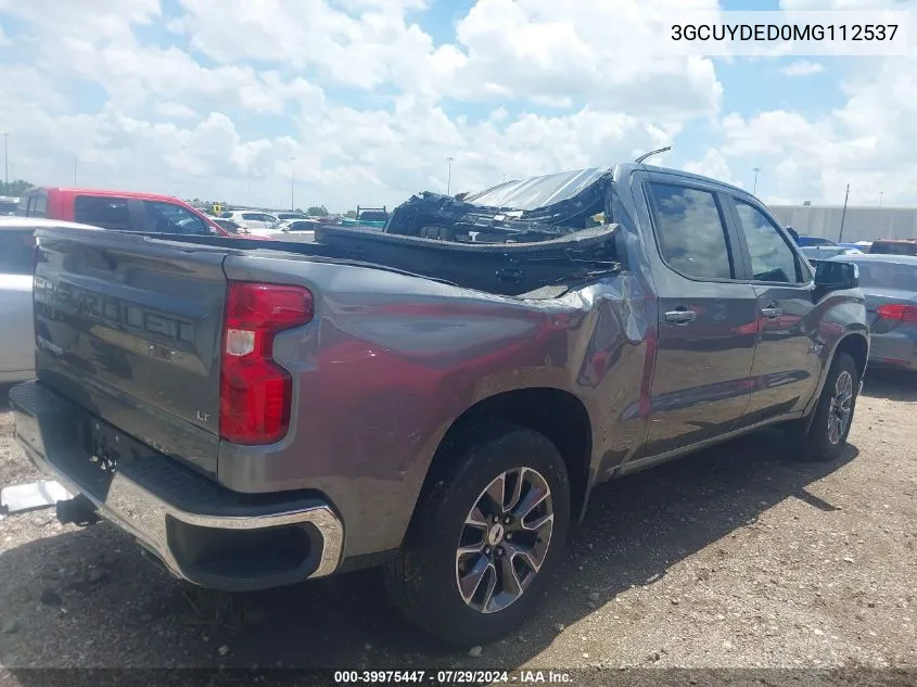 2021 Chevrolet Silverado K1500 Lt VIN: 3GCUYDED0MG112537 Lot: 39975447