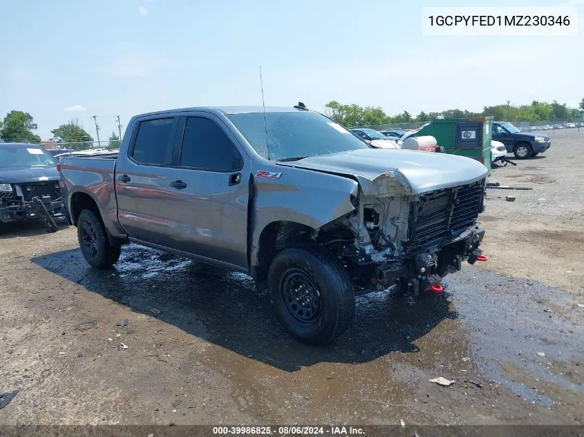 2021 Chevrolet Silverado 1500 4Wd Short Bed Lt Trail Boss VIN: 1GCPYFED1MZ230346 Lot: 39986825