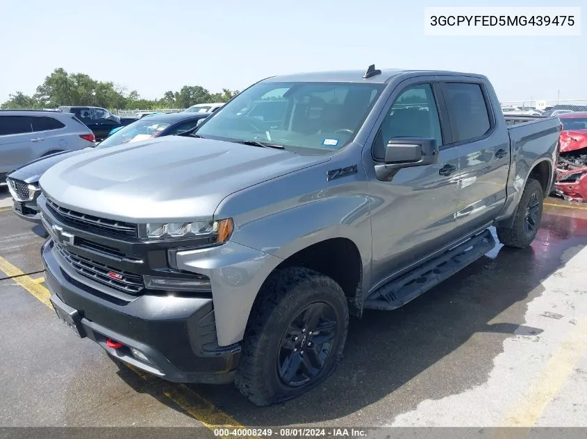 2021 Chevrolet Silverado 1500 4Wd Short Bed Lt Trail Boss VIN: 3GCPYFED5MG439475 Lot: 40008249