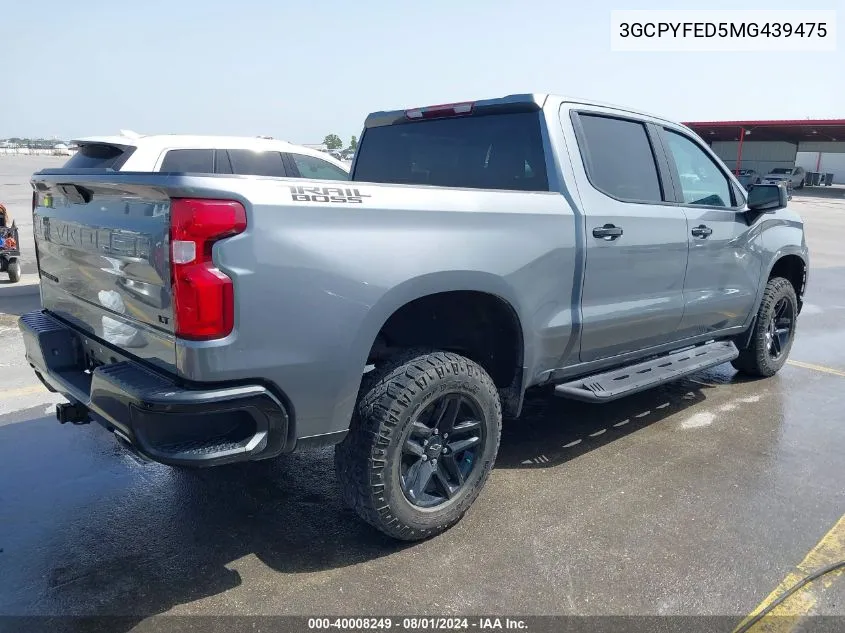 2021 Chevrolet Silverado 1500 4Wd Short Bed Lt Trail Boss VIN: 3GCPYFED5MG439475 Lot: 40008249