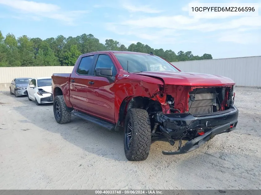 2021 Chevrolet Silverado 1500 4Wd Short Bed Lt Trail Boss VIN: 1GCPYFED6MZ266596 Lot: 40033748