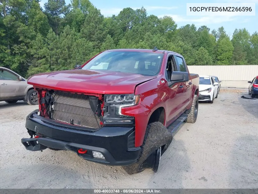 2021 Chevrolet Silverado 1500 4Wd Short Bed Lt Trail Boss VIN: 1GCPYFED6MZ266596 Lot: 40033748