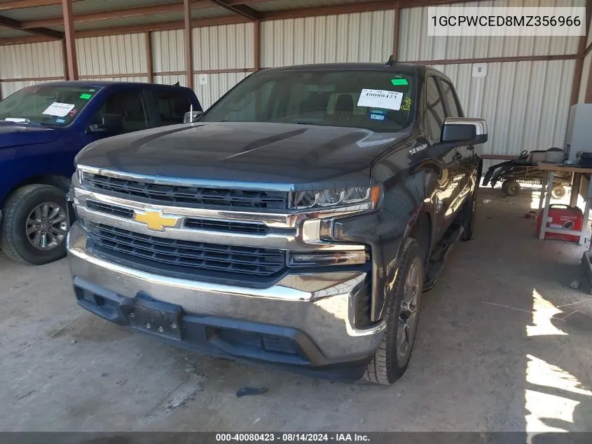 2021 Chevrolet Silverado 1500 2Wd Short Bed Lt VIN: 1GCPWCED8MZ356966 Lot: 40080423