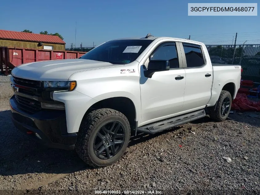 2021 Chevrolet Silverado 1500 4Wd Short Bed Lt Trail Boss VIN: 3GCPYFED6MG468077 Lot: 40100053