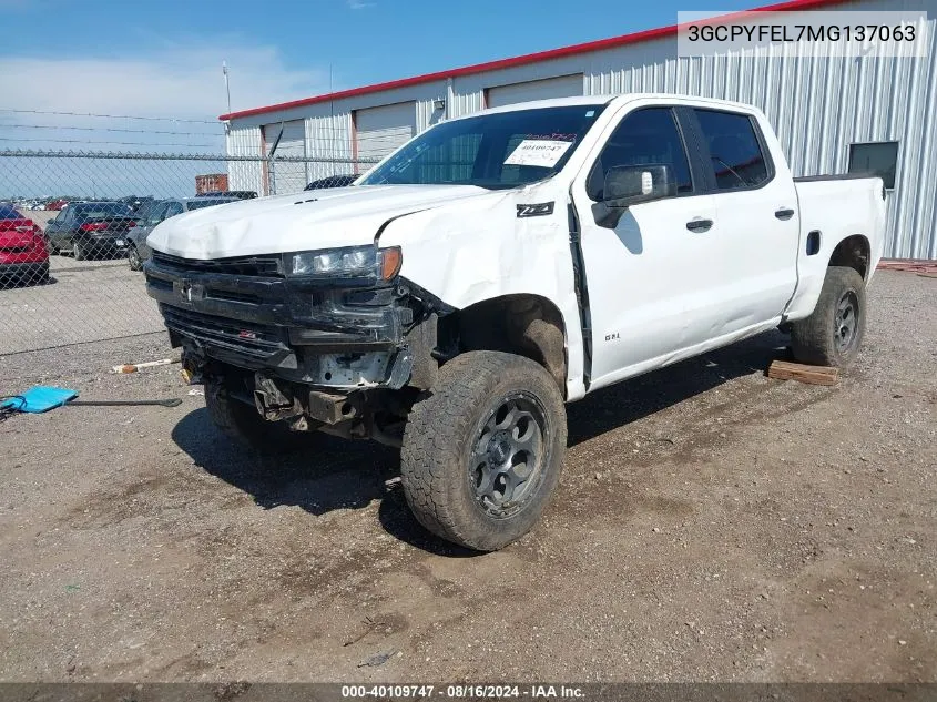 2021 Chevrolet Silverado 1500 4Wd Short Bed Lt Trail Boss VIN: 3GCPYFEL7MG137063 Lot: 40109747