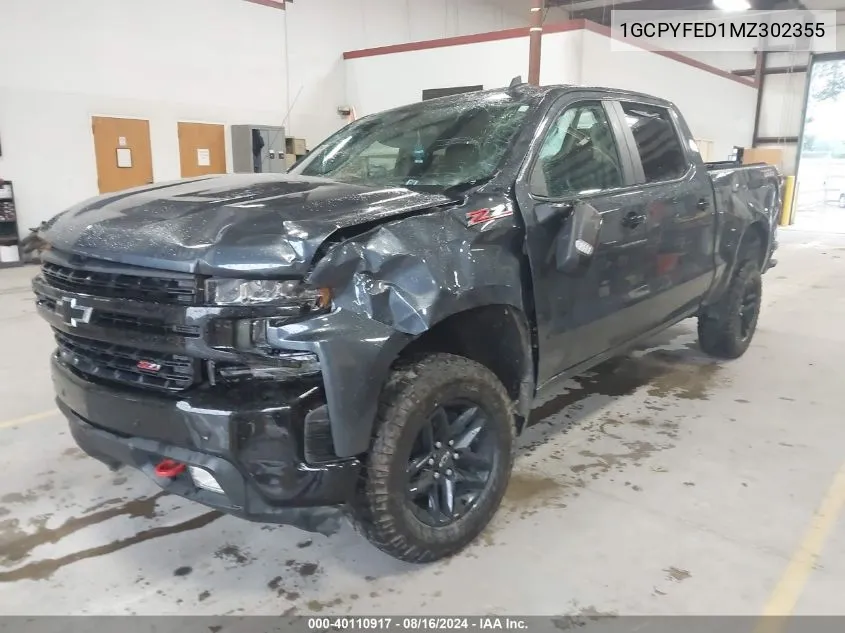 2021 Chevrolet Silverado 1500 4Wd Short Bed Lt Trail Boss VIN: 1GCPYFED1MZ302355 Lot: 40110917