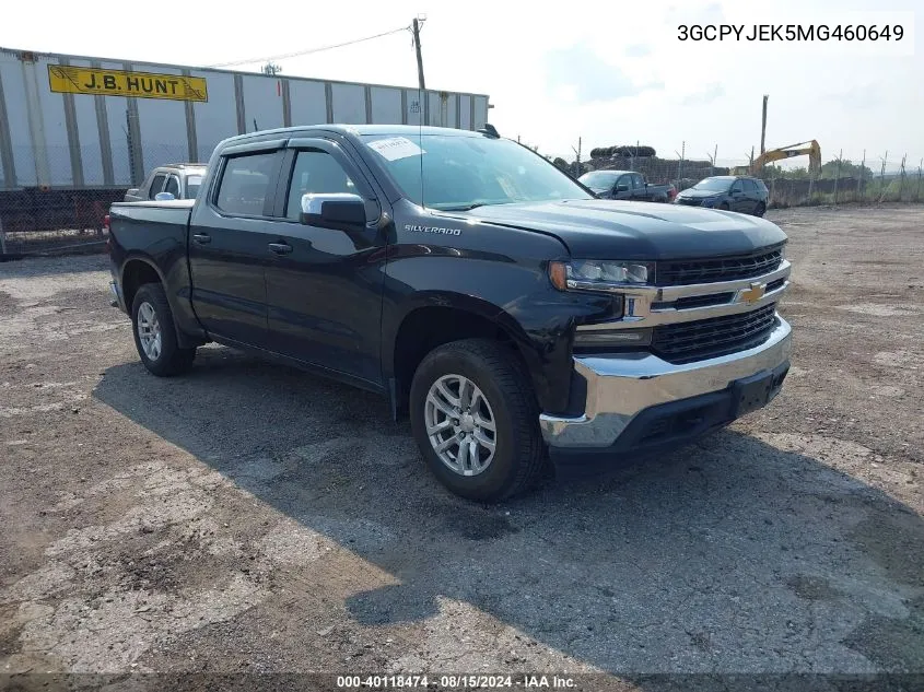 2021 Chevrolet Silverado 1500 4Wd Short Bed Lt With 2Fl VIN: 3GCPYJEK5MG460649 Lot: 40118474