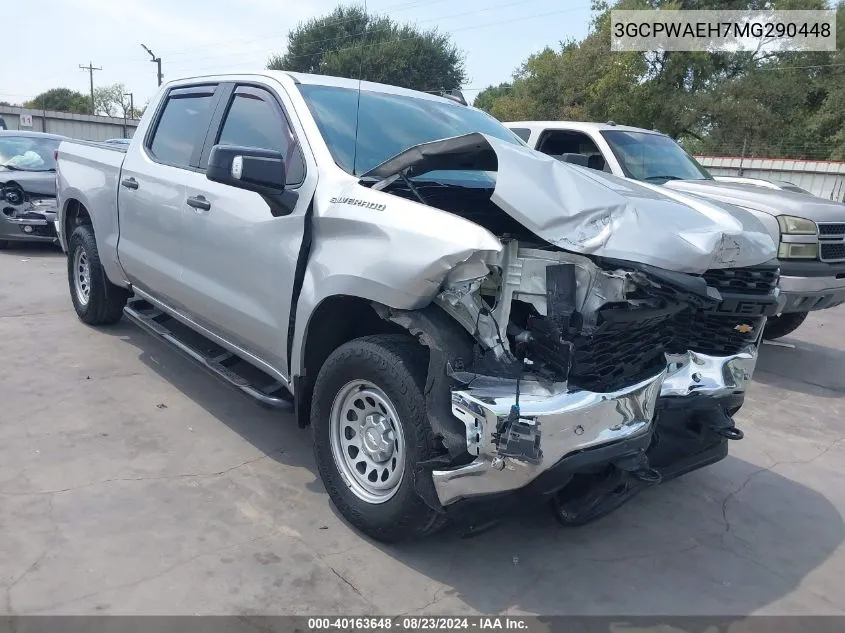 2021 Chevrolet Silverado 1500 2Wd Short Bed Wt VIN: 3GCPWAEH7MG290448 Lot: 40163648