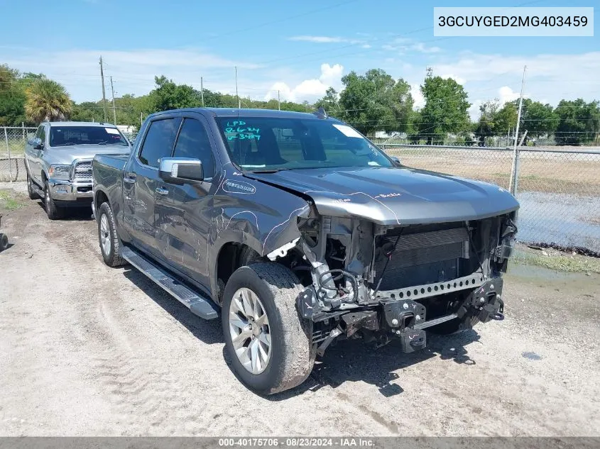 2021 Chevrolet Silverado 1500 4Wd Short Bed Ltz VIN: 3GCUYGED2MG403459 Lot: 40175706