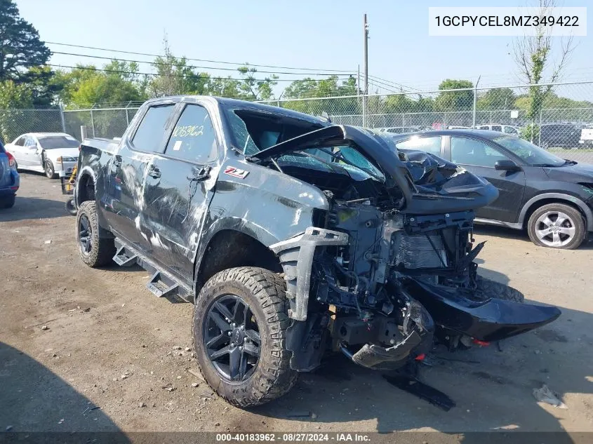 2021 Chevrolet Silverado 1500 4Wd Short Bed Custom Trail Boss VIN: 1GCPYCEL8MZ349422 Lot: 40183962