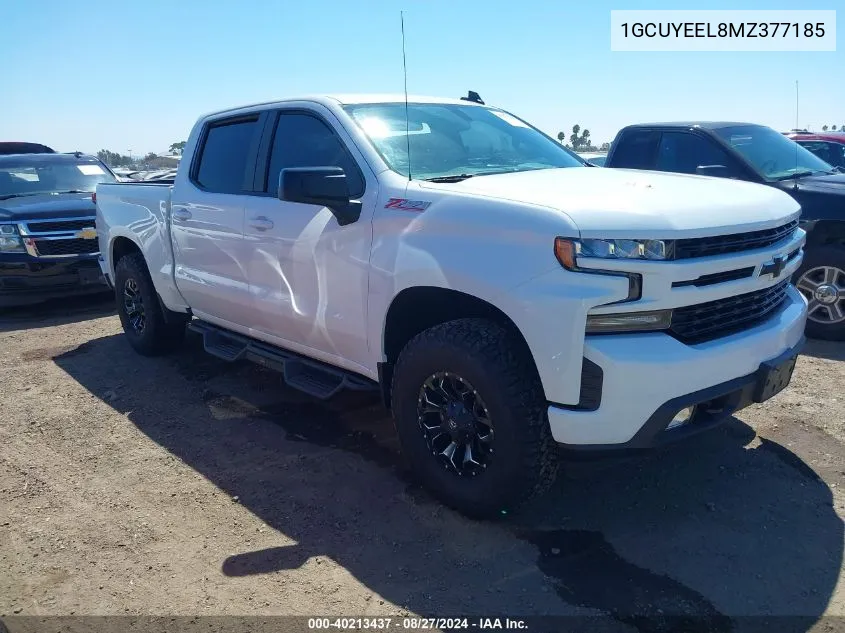 2021 Chevrolet Silverado 1500 4Wd Short Bed Rst VIN: 1GCUYEEL8MZ377185 Lot: 40213437