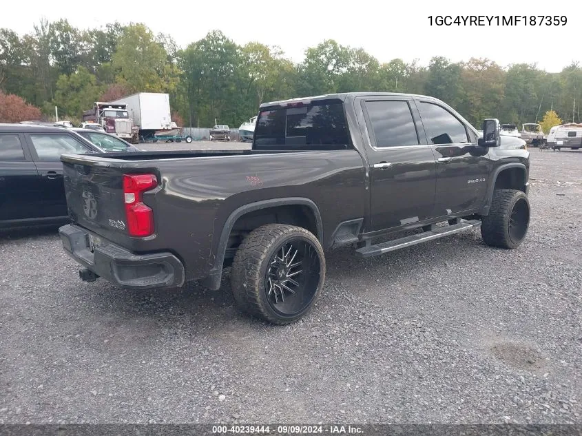 2021 Chevrolet Silverado 2500Hd 4Wd Standard Bed High Country VIN: 1GC4YREY1MF187359 Lot: 40239444