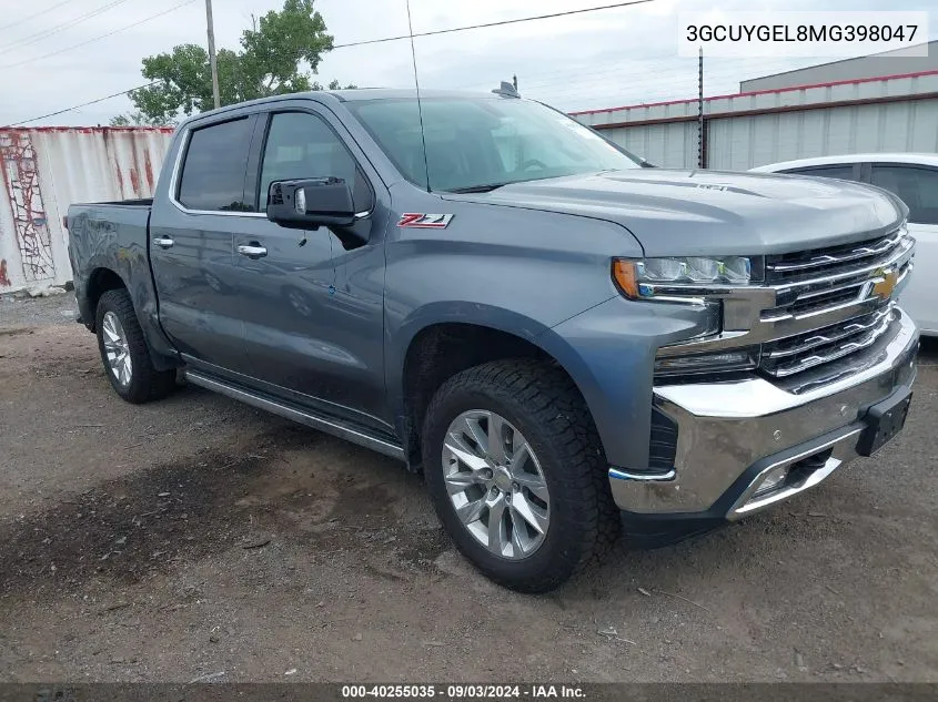 2021 Chevrolet Silverado 1500 4Wd Short Bed Ltz VIN: 3GCUYGEL8MG398047 Lot: 40255035