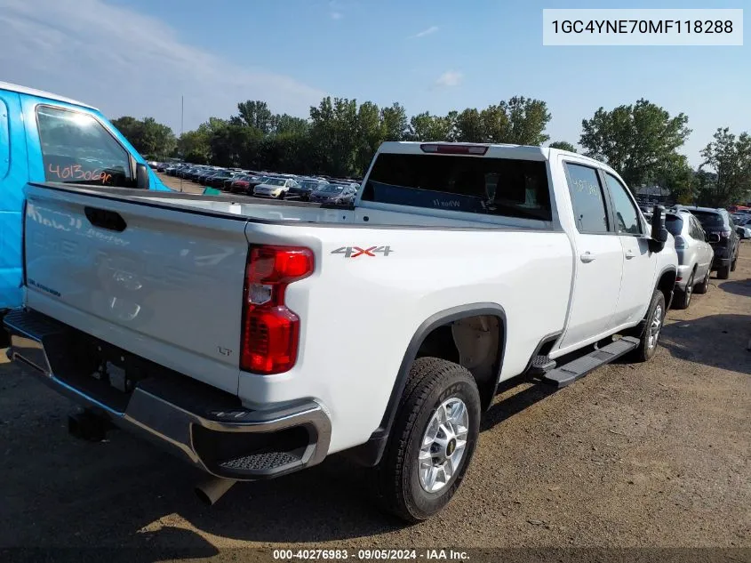 2021 Chevrolet Silverado 2500Hd 4Wd Long Bed Lt VIN: 1GC4YNE70MF118288 Lot: 40276983