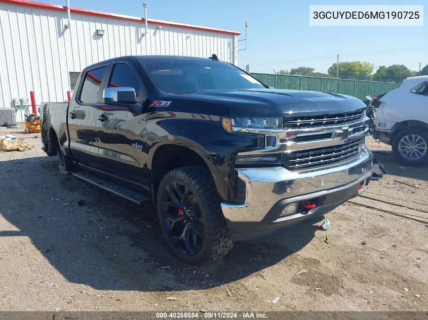 3GCUYDED6MG190725 2021 Chevrolet Silverado 1500 4Wd Short Bed Lt