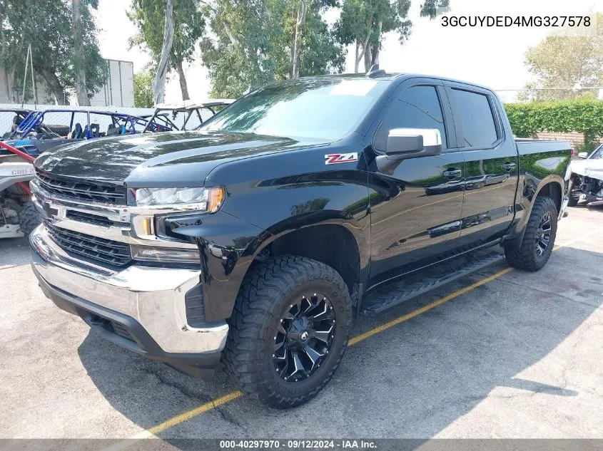 2021 Chevrolet Silverado K1500 Lt VIN: 3GCUYDED4MG327578 Lot: 40297970