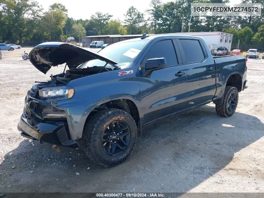 2021 Chevrolet Silverado 1500 4Wd Short Bed Lt Trail Boss VIN: 1GCPYFEDXMZ274572 Lot: 40300477