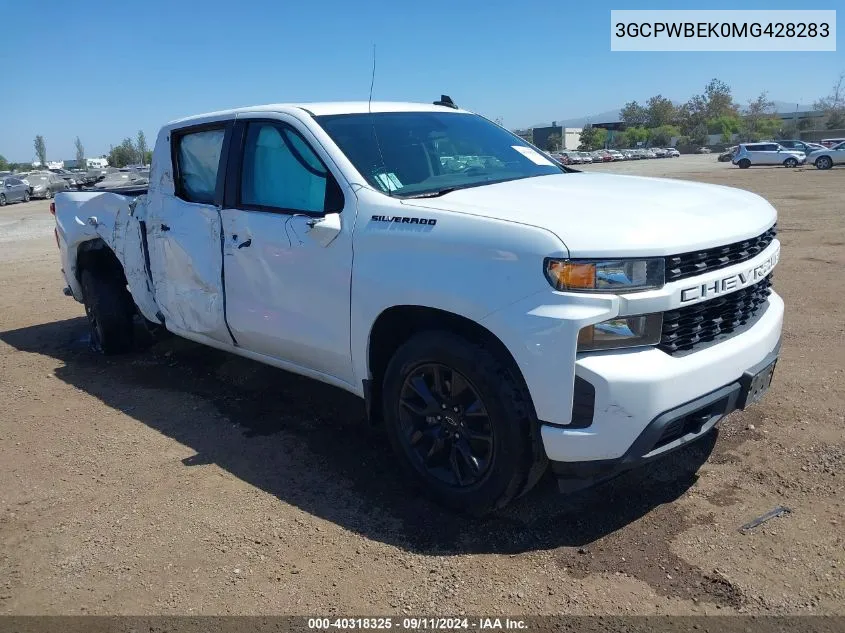 2021 Chevrolet Silverado 1500 2Wd Short Bed Custom VIN: 3GCPWBEK0MG428283 Lot: 40318325