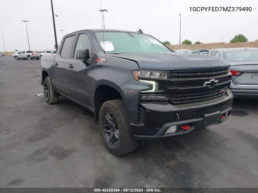 2021 Chevrolet Silverado 1500 4Wd Short Bed Lt Trail Boss VIN: 1GCPYFED7MZ379490 Lot: 40328364