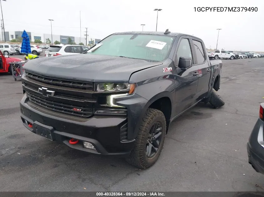 1GCPYFED7MZ379490 2021 Chevrolet Silverado 1500 4Wd Short Bed Lt Trail Boss